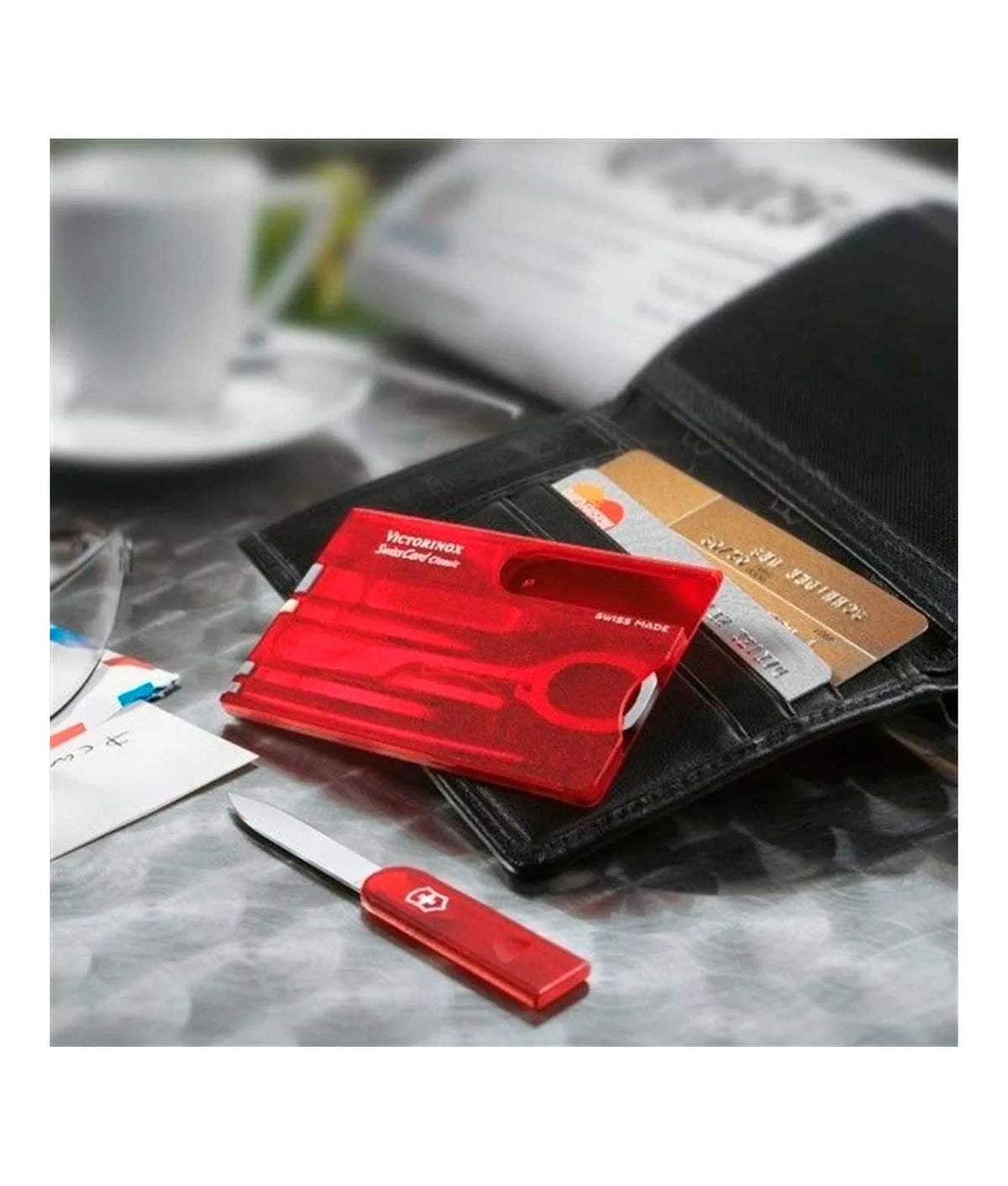 Swiss Card Lite Vermelho Translúcido - 0.7100.T *11Funções