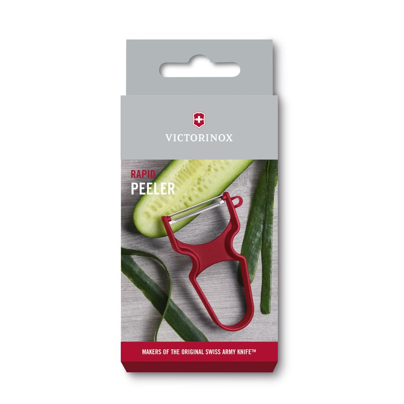 Descascador VICTORINOX RAPID, lâmina serrilhada - Vermelho