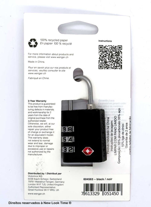 Cadeado WENGER TRAVEL SENTRY APPROVED 604563