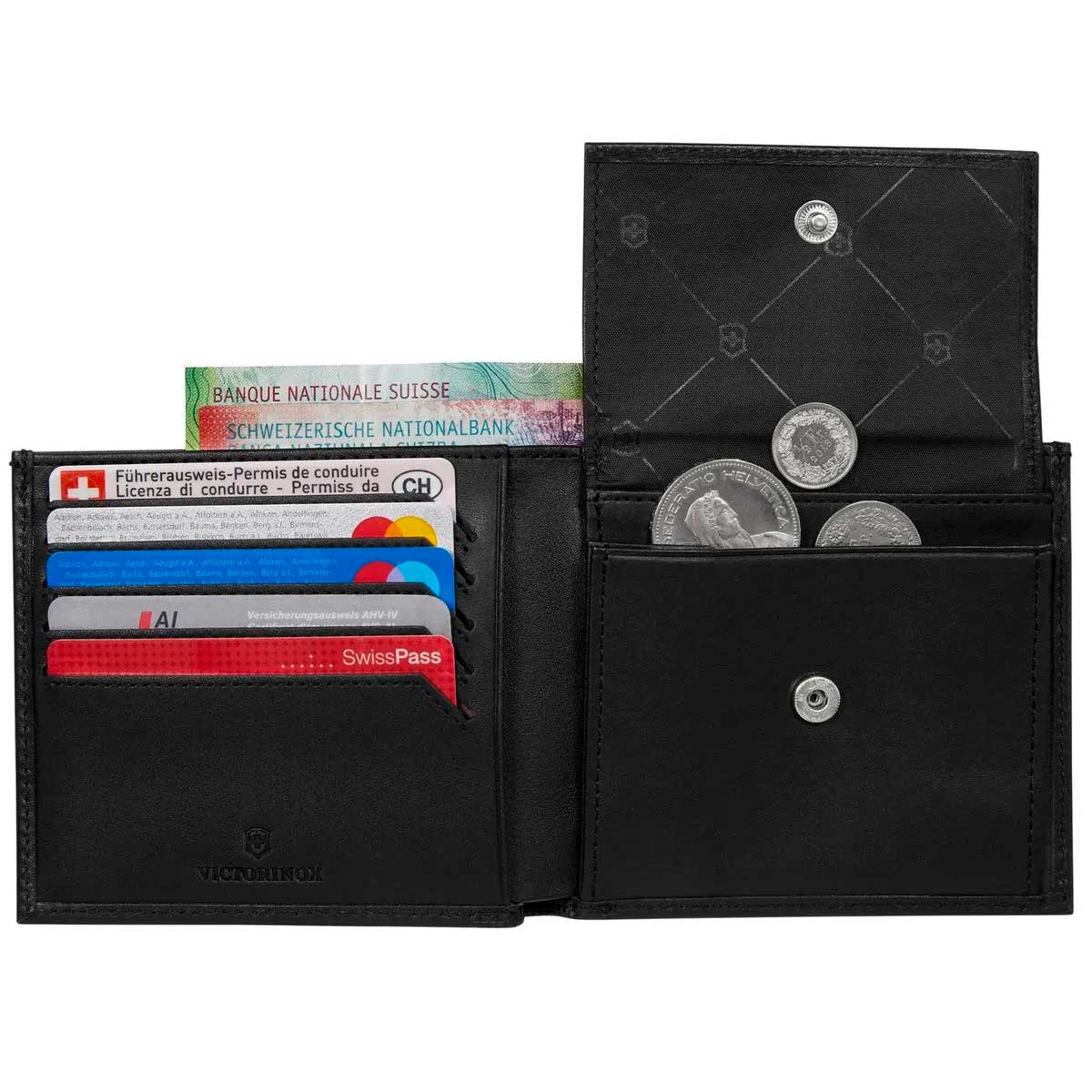 Carteira Victorinox Altius Alox Deluxe Bi-Fold Preta 611571 *RFID