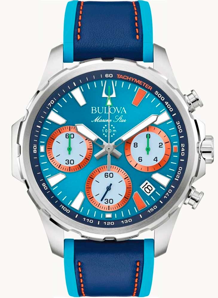 Relógio BULOVA Masculino Marine Star Cronógrafo 96B460 *E1 Team Miami