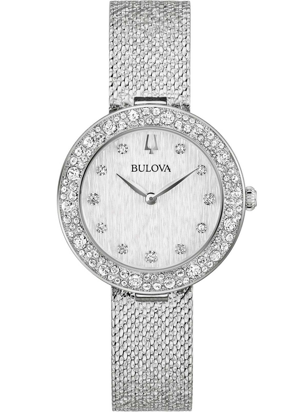Relógio BULOVA Feminino Crystal Champagne 96L329 *Safira com 103 Cristais Austríacos