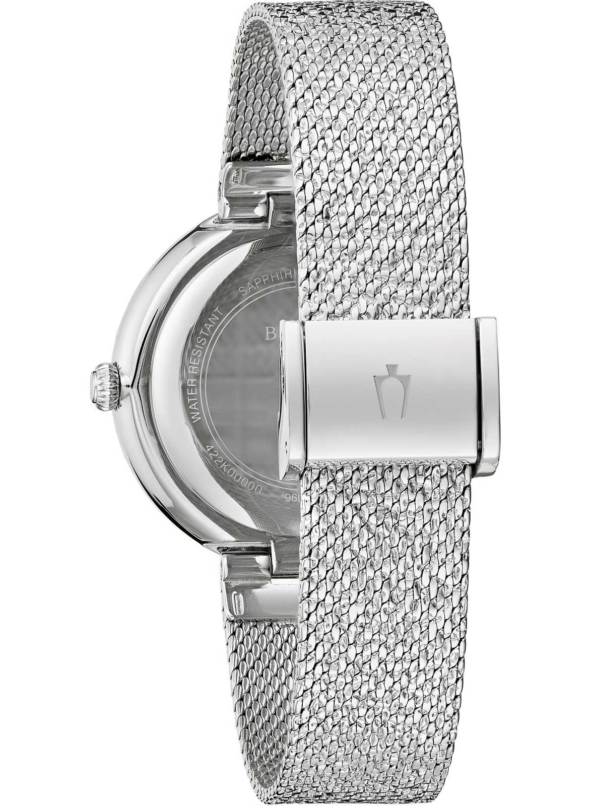 Relógio BULOVA Feminino Crystal Champagne 96L329 *Safira com 103 Cristais Austríacos