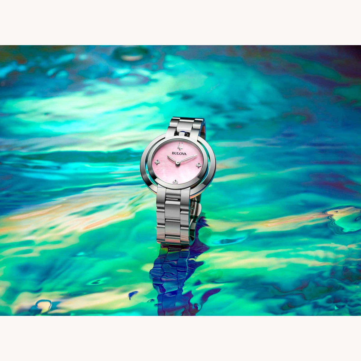 Relógio BULOVA Feminino Rubaiyat 96L338 *Diamantes e Safira
