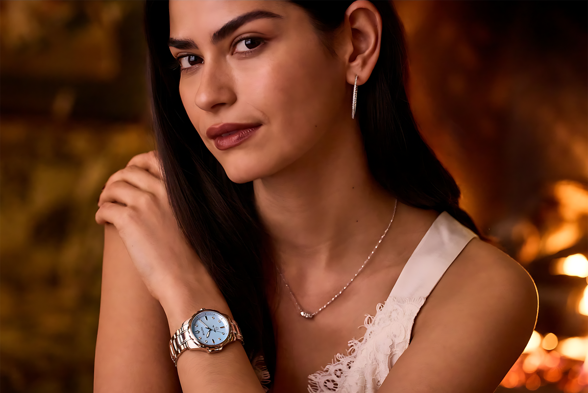 Relógio BULOVA Feminino Marine Star 96P248 *Diamantes e Safira