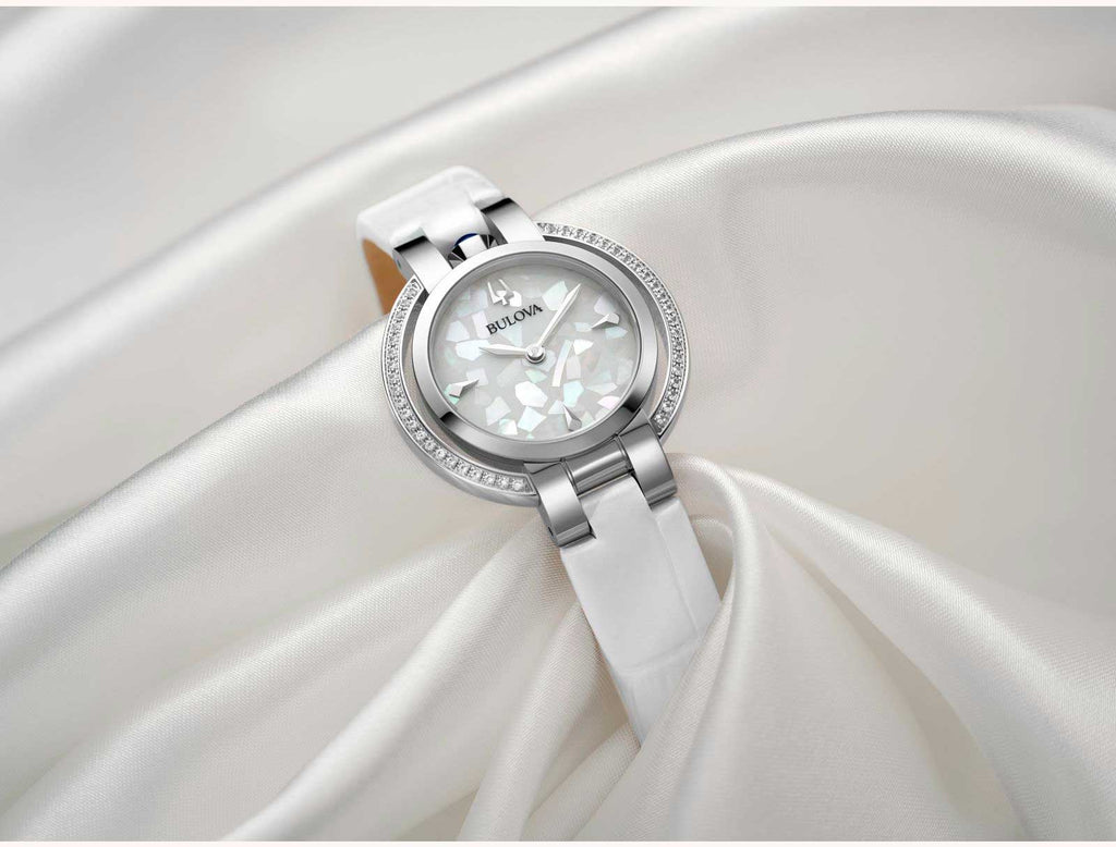 Relógio BULOVA Feminino Rubaiyat Winter 96R254 *Diamantes e Safira