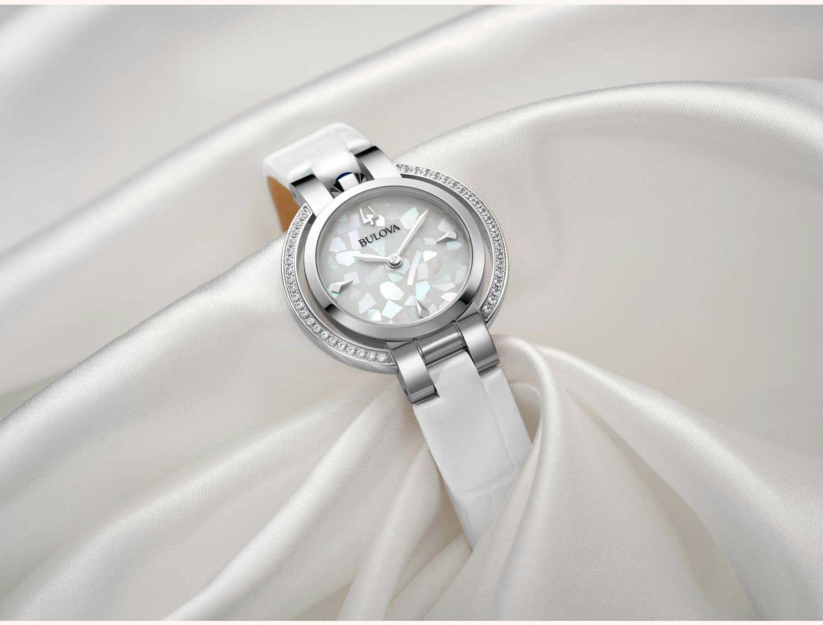 Relógio BULOVA Feminino Rubaiyat Winter 96R254 *Diamantes e Safira