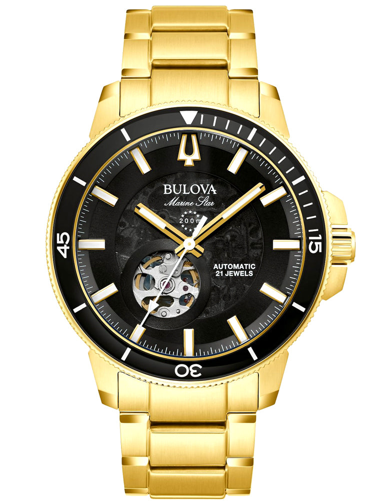 Relógio BULOVA Masculino Automático Marine Star 97A174 *Heartbeat