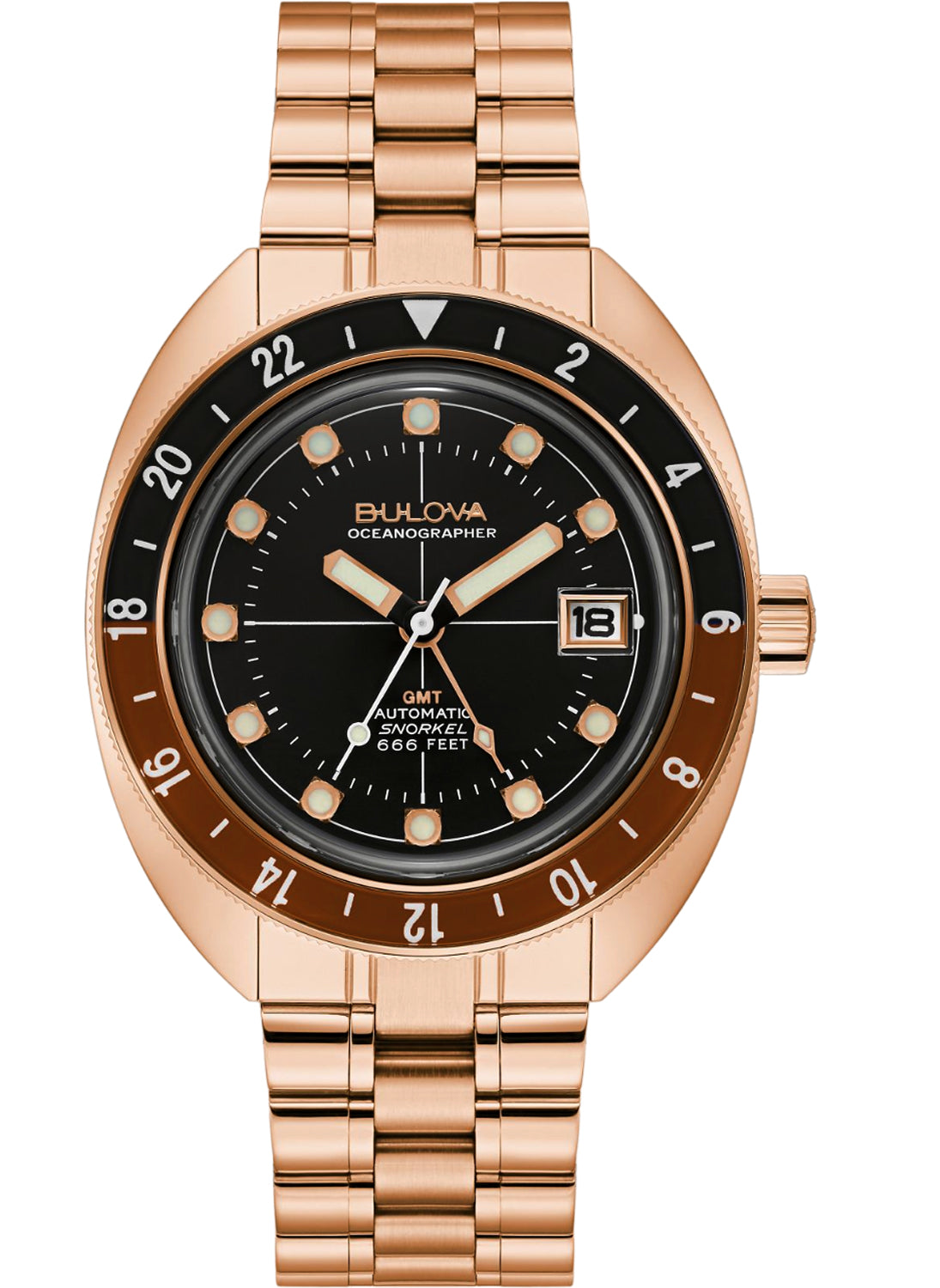 Relógio BULOVA Masculino Automático Oceanographer GMT 97B215