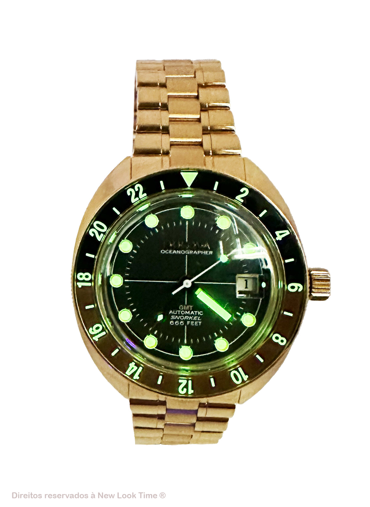 Relógio BULOVA Masculino Automático Oceanographer GMT 97B215