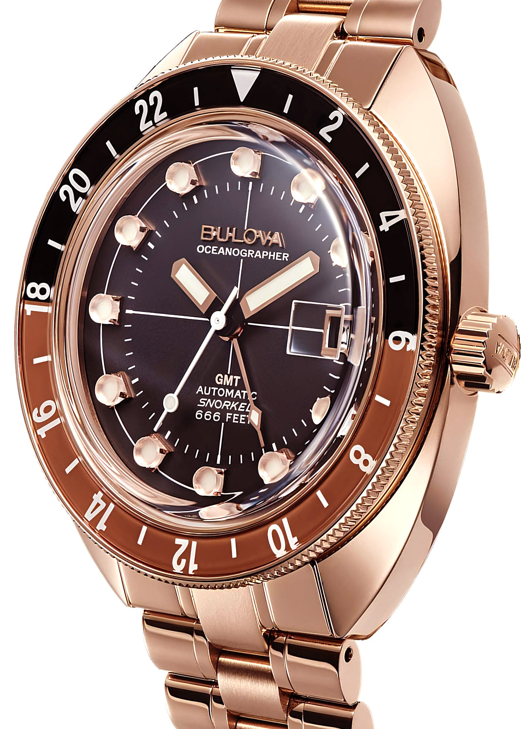 Relógio BULOVA Masculino Automático Oceanographer GMT 97B215