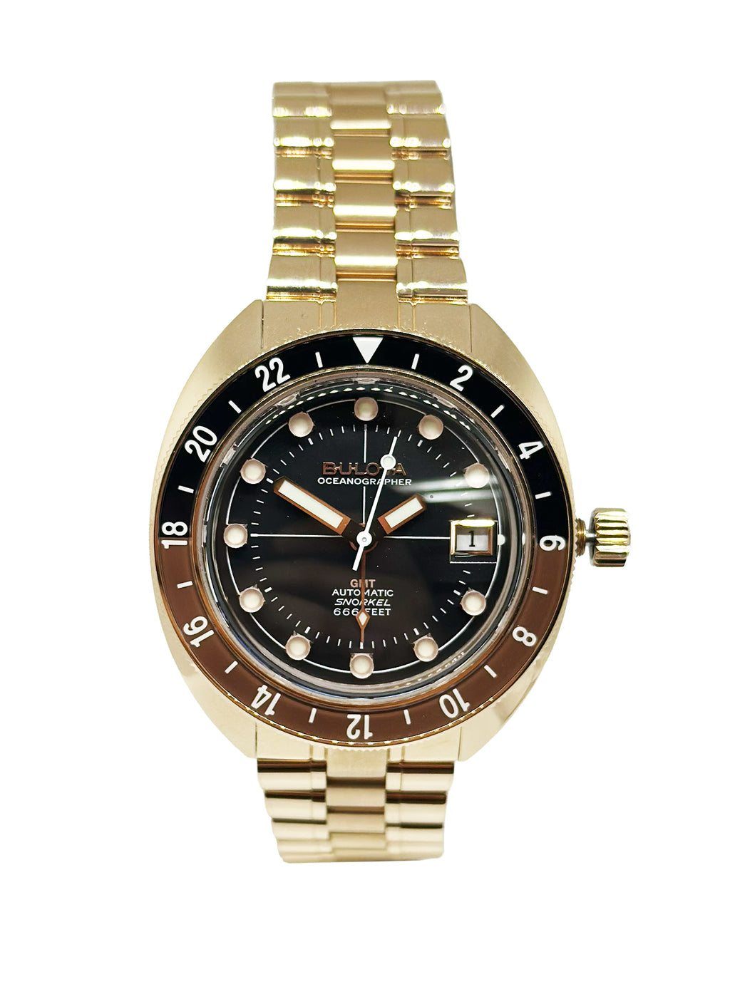 Relógio BULOVA Masculino Automático Oceanographer GMT 97B215