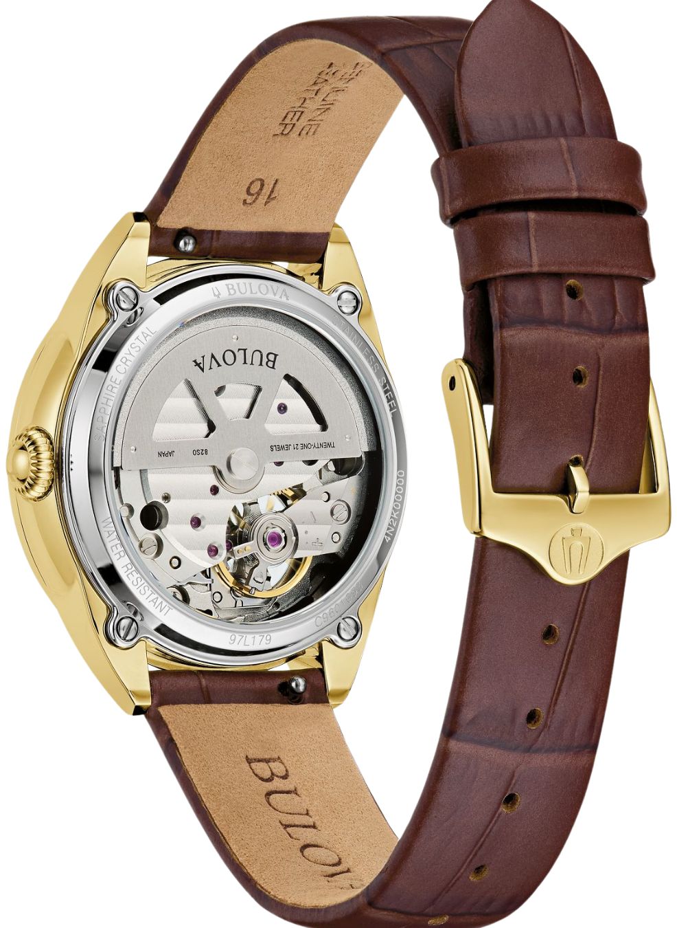 Relógio BULOVA Feminino Automático Sutton 97L179 *Safira