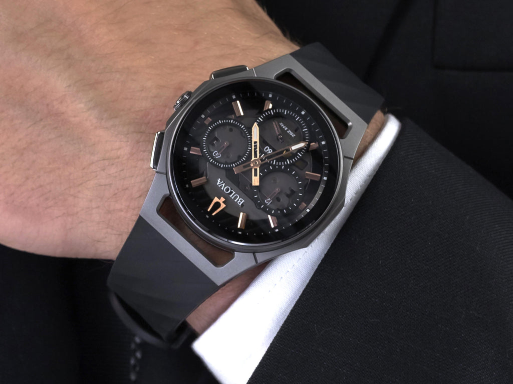 Relógio BULOVA Curv Precisionist Cronógrafo 98A162 *Titânio