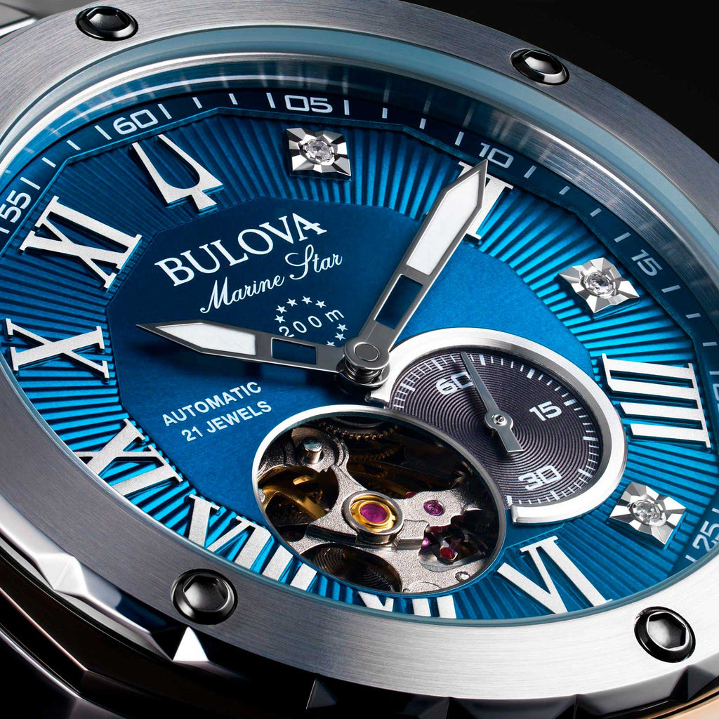 Relógio BULOVA Marc Anthony Automático Marine Star 98D184 *Diamantes