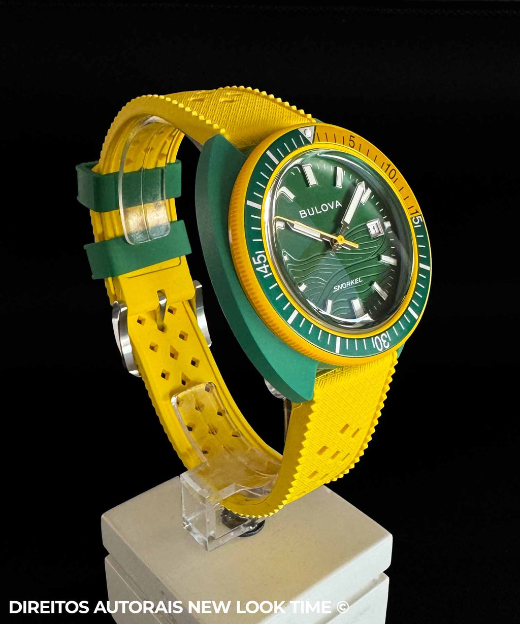 Relógio BULOVA Snorkel 98F470 Ed. Ltda Brasil World Cup