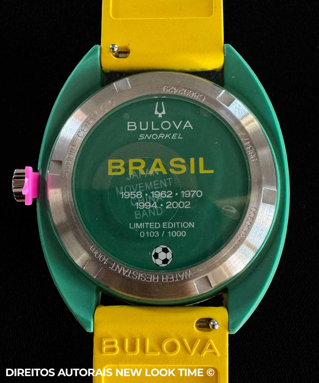Relógio BULOVA Snorkel 98F470 Ed. Ltda Brasil World Cup