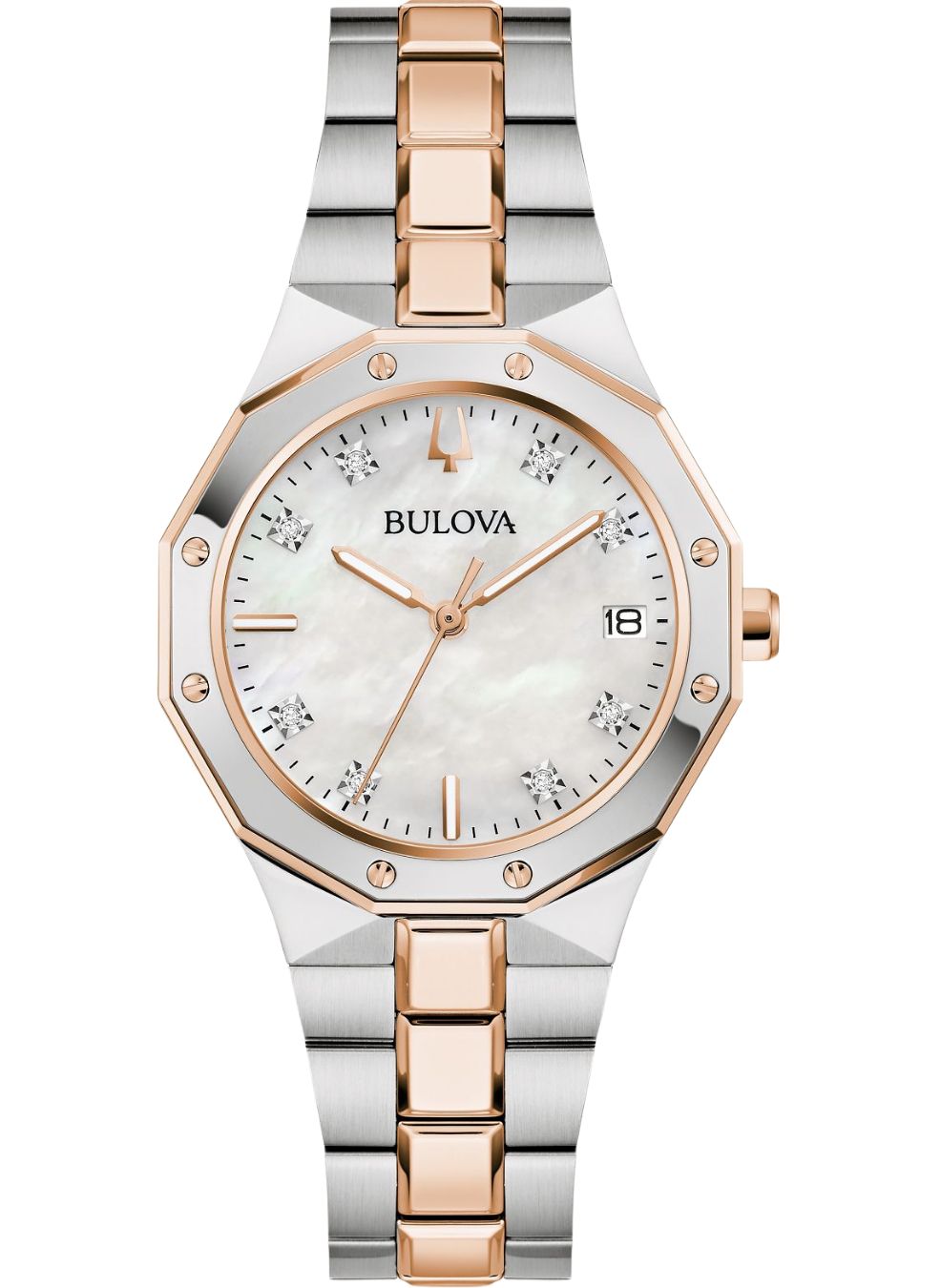 Relógio BULOVA Feminino Prestige Classic 98P235 *Diamantes e Safira