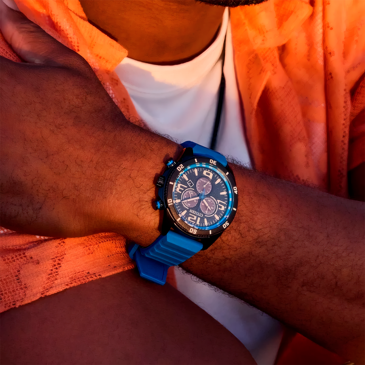 Relógio CITIZEN Masculino Eco-Drive Cronógrafo Brycen Sports AT2586-05E