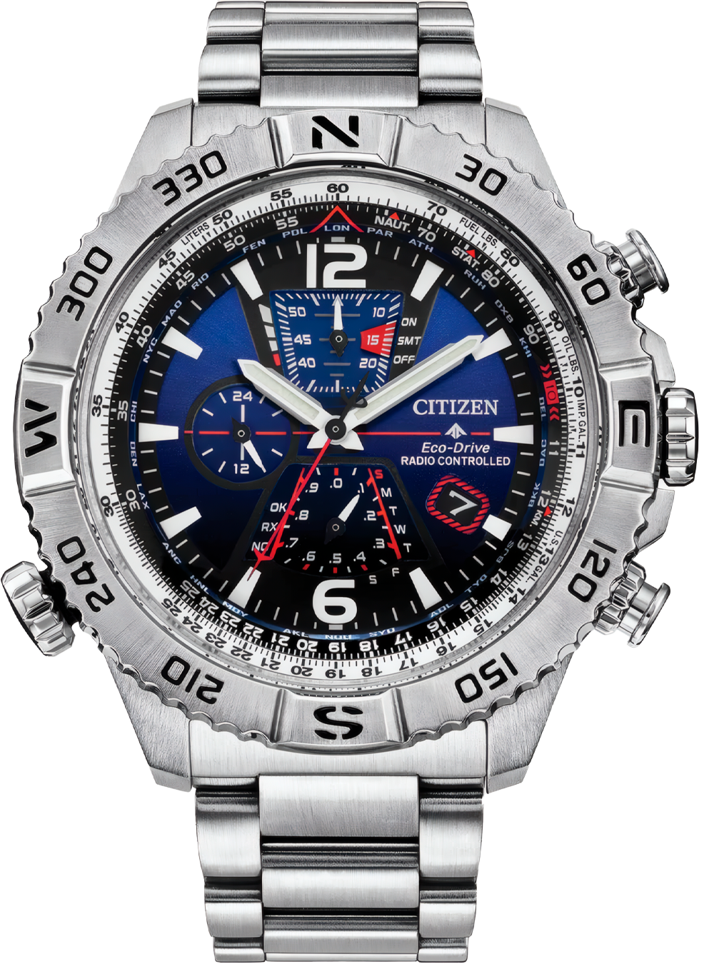 Relógio CITIZEN Eco Drive Radio Controlled Navihawk AT AT8220-55L