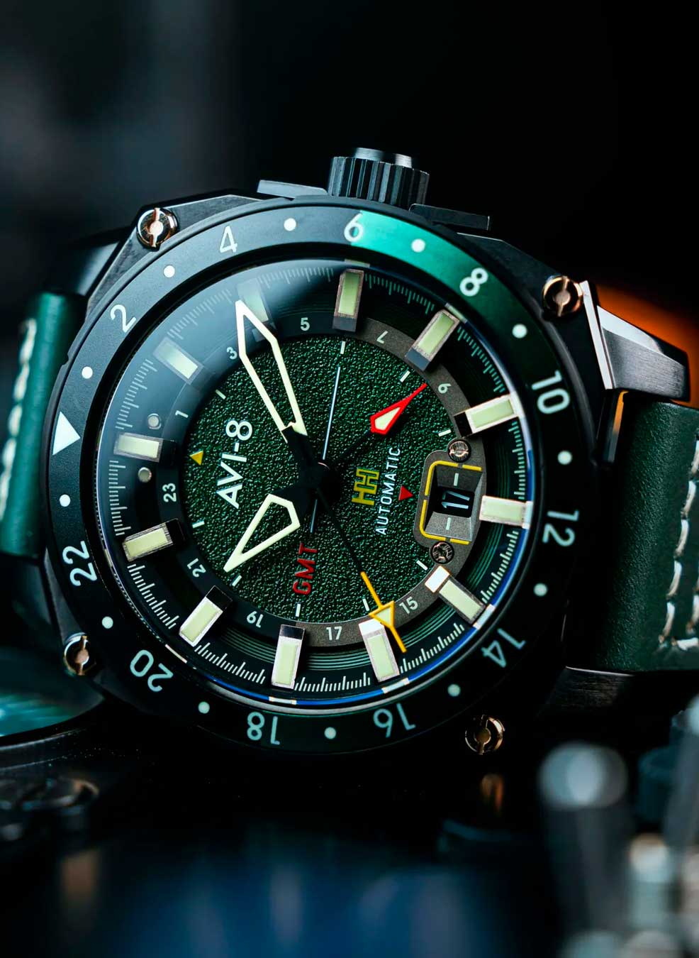 Relógio AVI-8 Automático Atlas GMT AV-4122-03