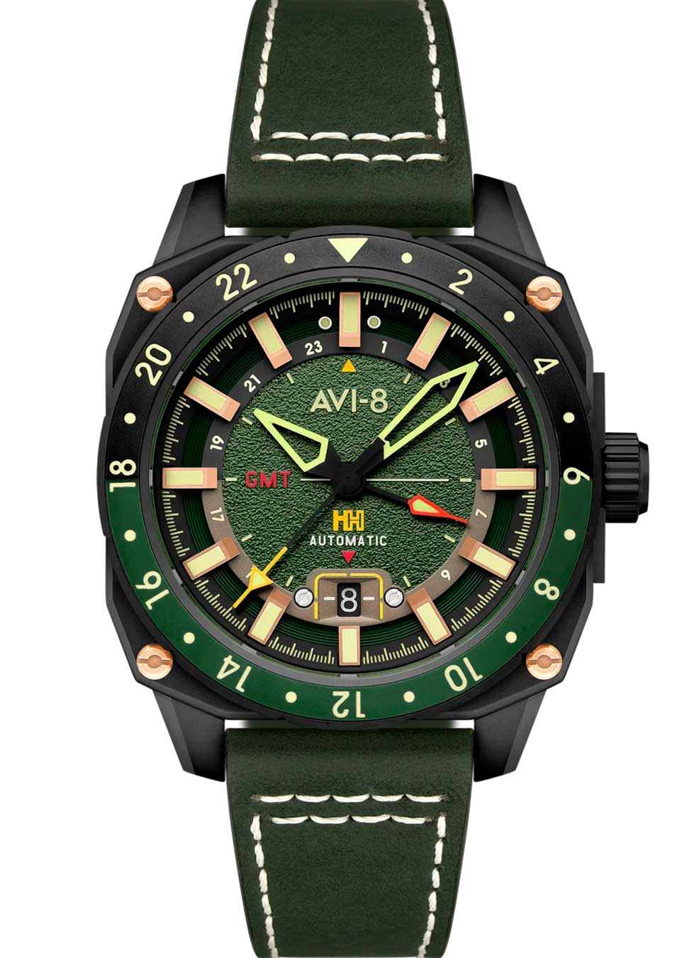 Relógio AVI-8 Automático Atlas GMT AV-4122-03