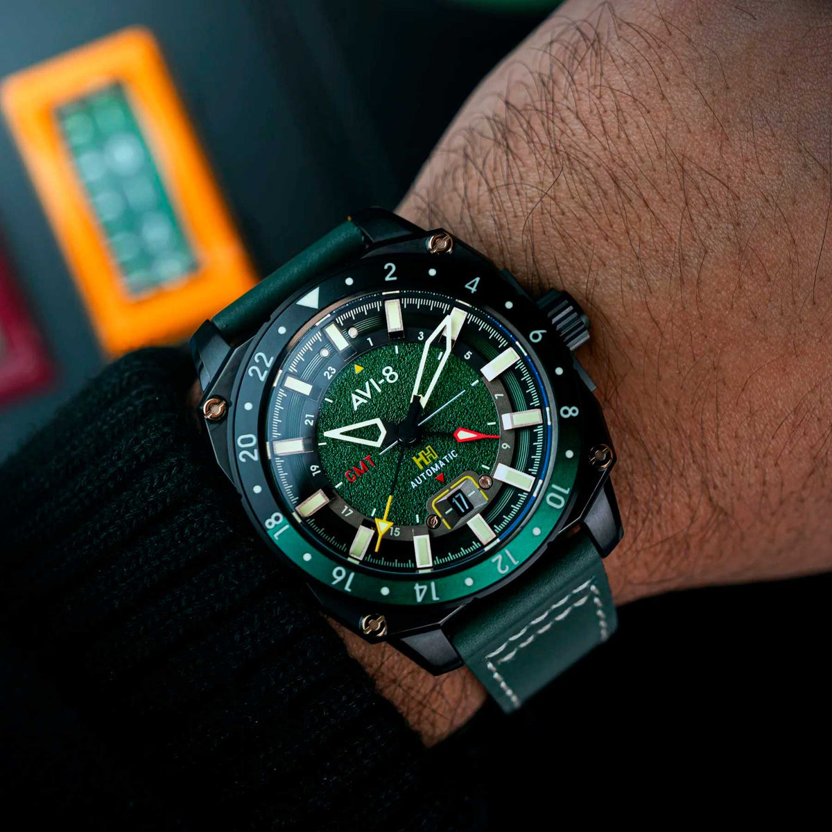 Relógio AVI-8 Automático Atlas GMT AV-4122-03