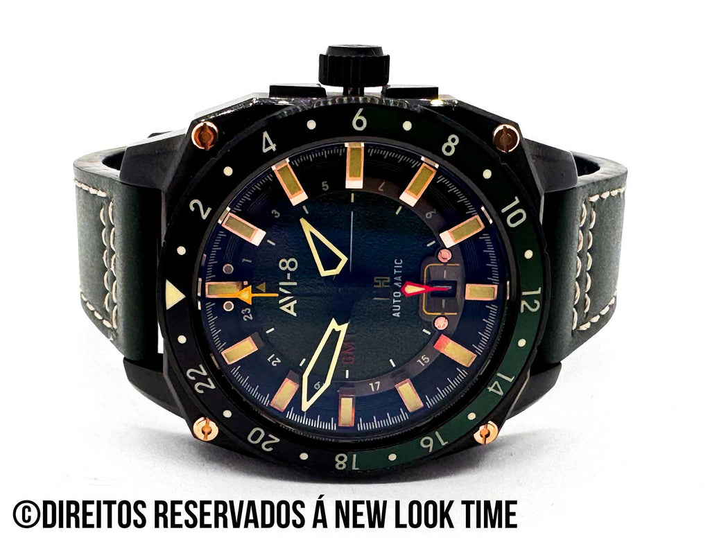 Relógio AVI-8 Automático Atlas GMT AV-4122-03