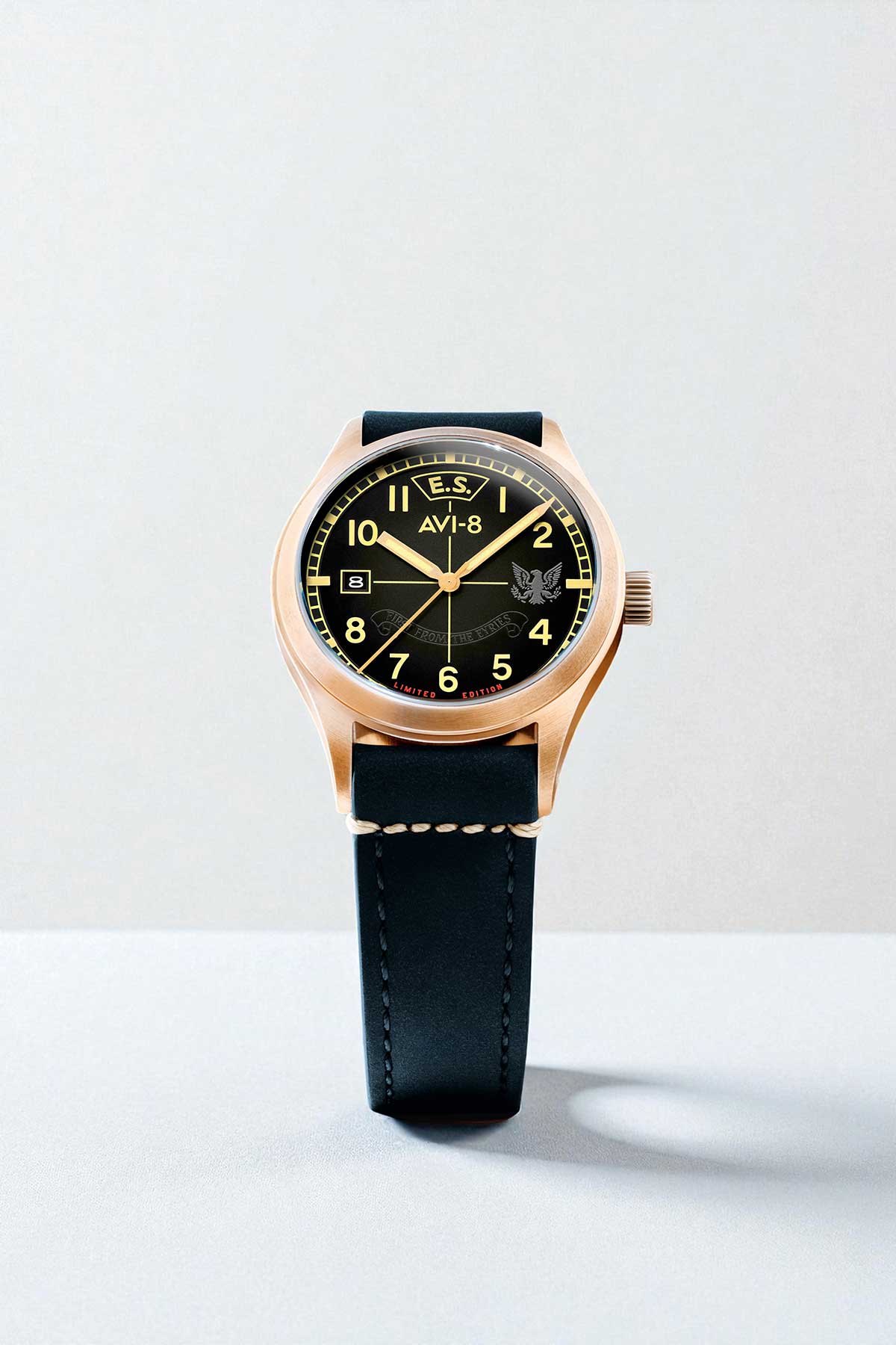 Relógio AVI-8 Automático Eagle Squadron Bronze AV-4145-01 *85th Limited Edition
