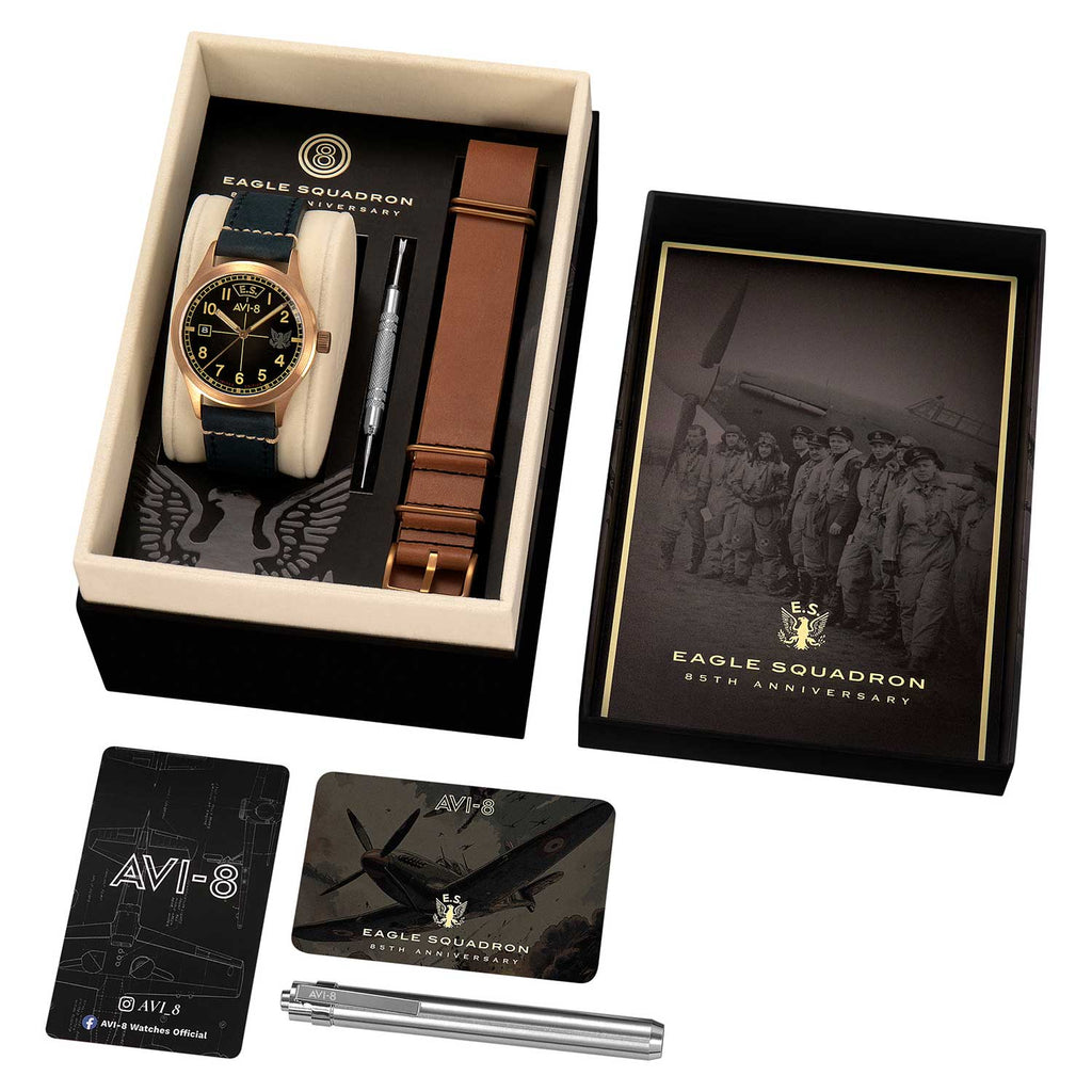Relógio AVI-8 Automático Eagle Squadron Bronze AV-4145-01 *85th Limited Edition