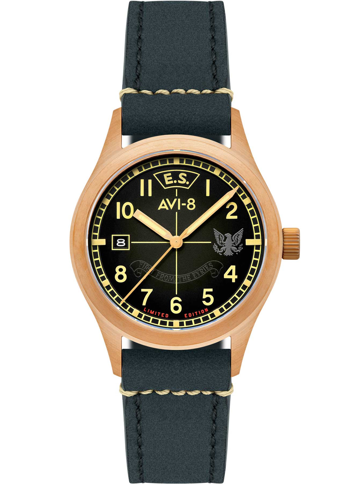 Relógio AVI-8 Automático Eagle Squadron Bronze AV-4145-01 *85th Limited Edition