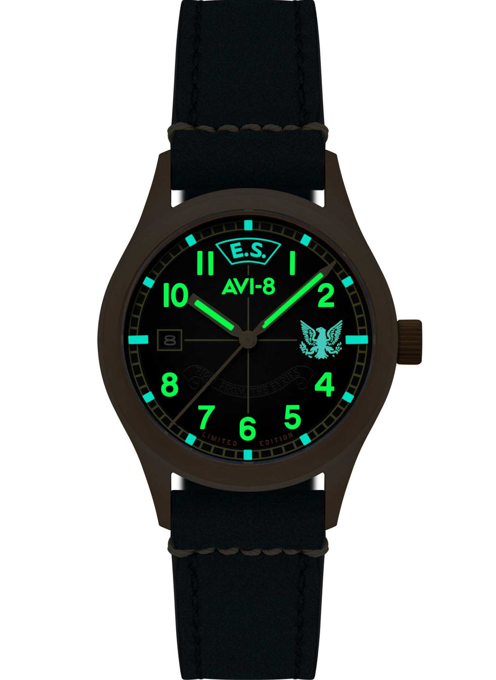 Relógio AVI-8 Automático Eagle Squadron Bronze AV-4145-01 *85th Limited Edition