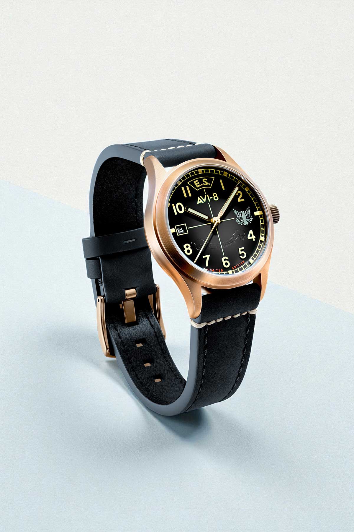 Relógio AVI-8 Automático Eagle Squadron Bronze AV-4145-01 *85th Limited Edition