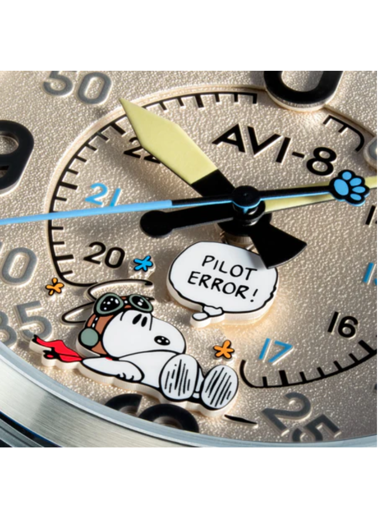 Relógio AVI-8 Smith Automatic Snoopy Peanuts Flying Ace Pilot Error AV-4152-04 *Ed. Ltda