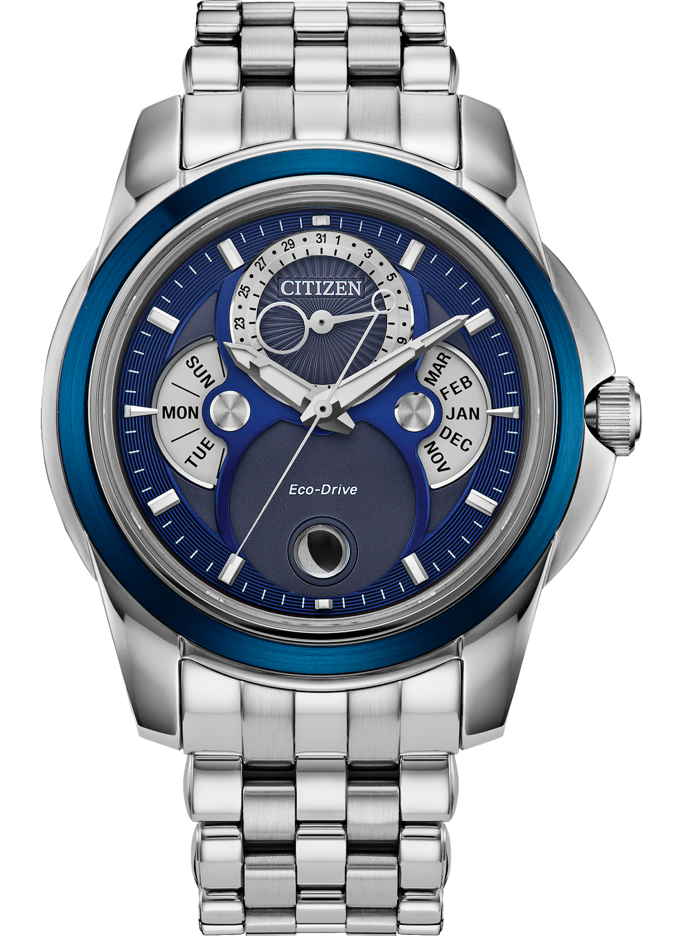 Relógio CITIZEN Masculino Eco-Drive Calendrier Moon Phase BU0088-51H