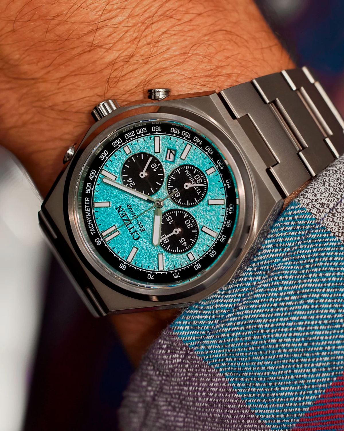 Relógio CITIZEN Masculino Eco-Drive Zenshin Chrono Super Titanium CA4610-85M