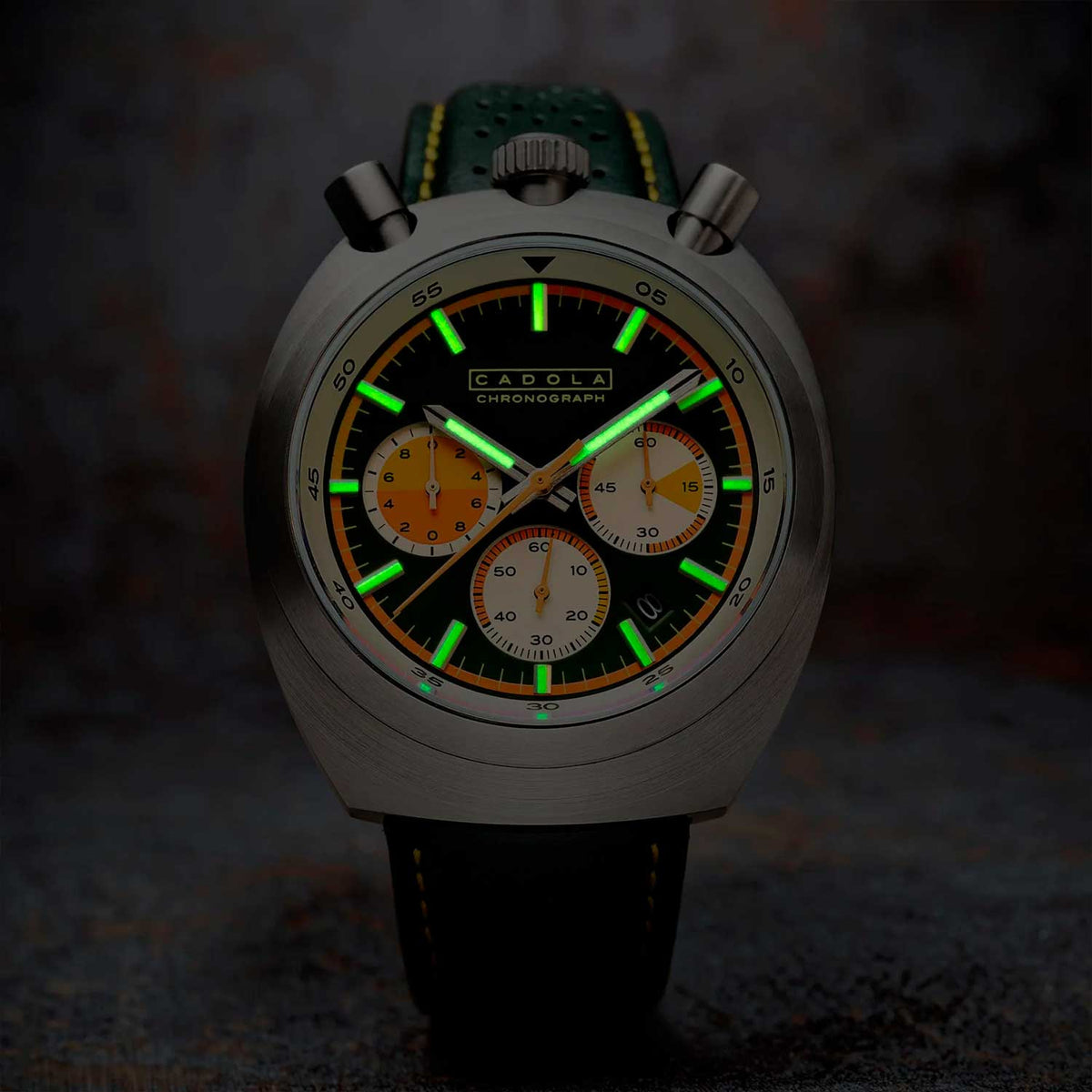 Relógio Cadola Testa Di Toro Chronograph Speedster Green CD-1058-03