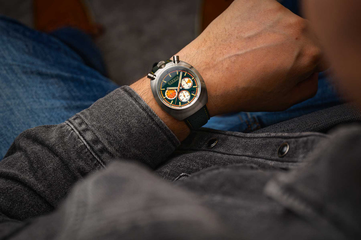 Relógio Cadola Testa Di Toro Chronograph Speedster Green CD-1058-03