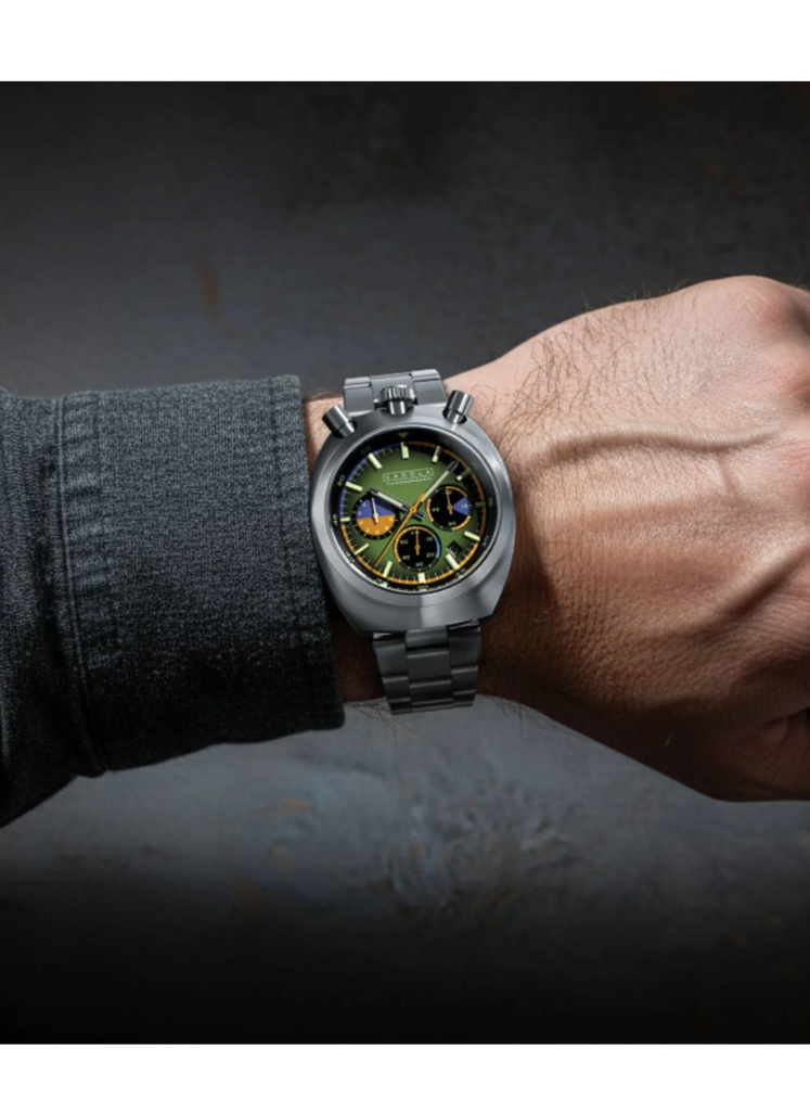 Relógio Cadola Testa Di Toro Chronograph Pine Racer CD-1058-44