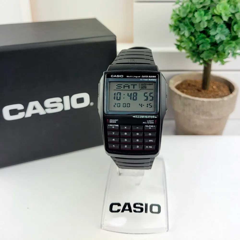 Relógio CASIO Masculino Data Bank Calculadora DBC-32-1ADF