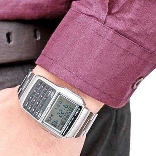 Relógio CASIO Masculino Data Bank Calculadora DBC-32D-1ADF