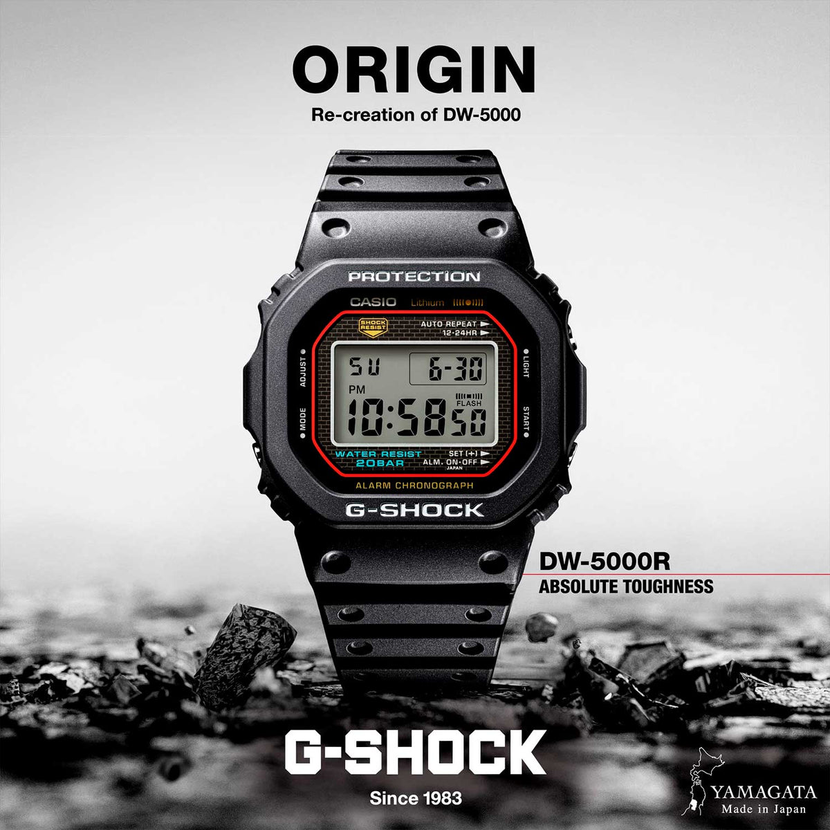 Relógio Casio G-SHOCK DW-5000R-1ADR *Made in Japan