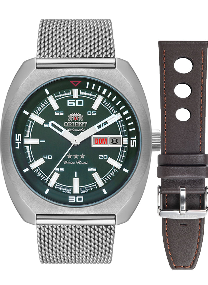 Relógio ORIENT Automático F49SS023 E1SX *kit com pulseira de couro