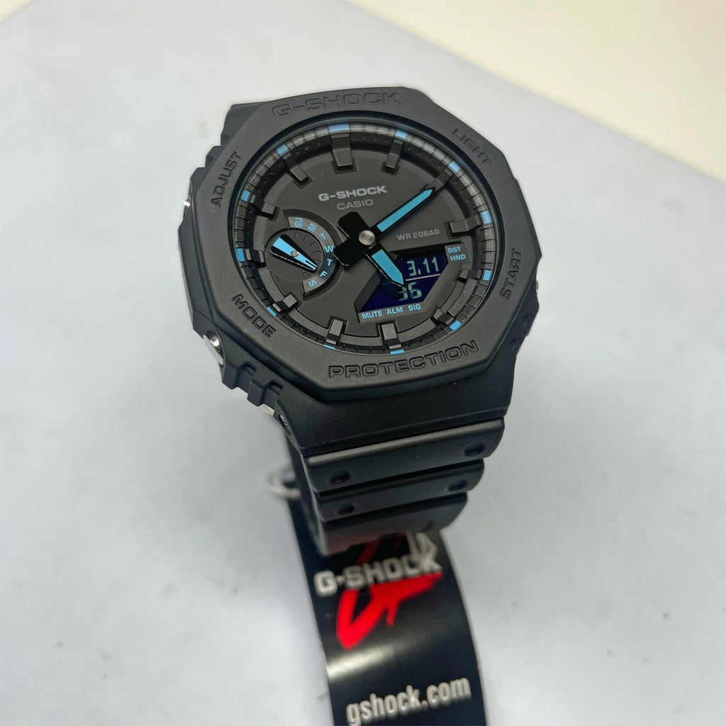 Relógio CASIO G-Shock GA-2100-1A2DR *Carbon Core Guard *Série Neon Accent
