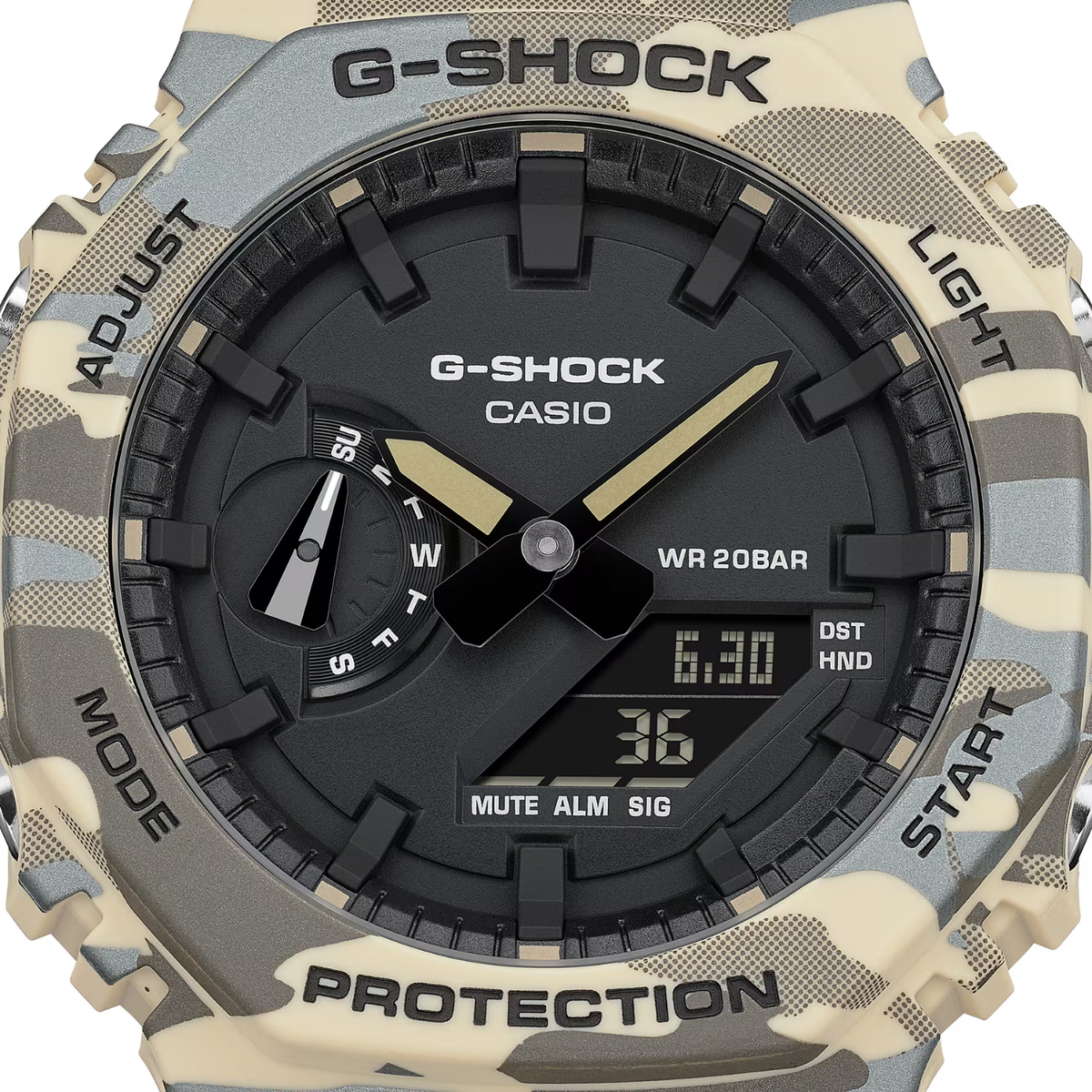 Relógio Casio G-SHOCK GA-2100CM-5A *Carbon Core Guard *Camuflado