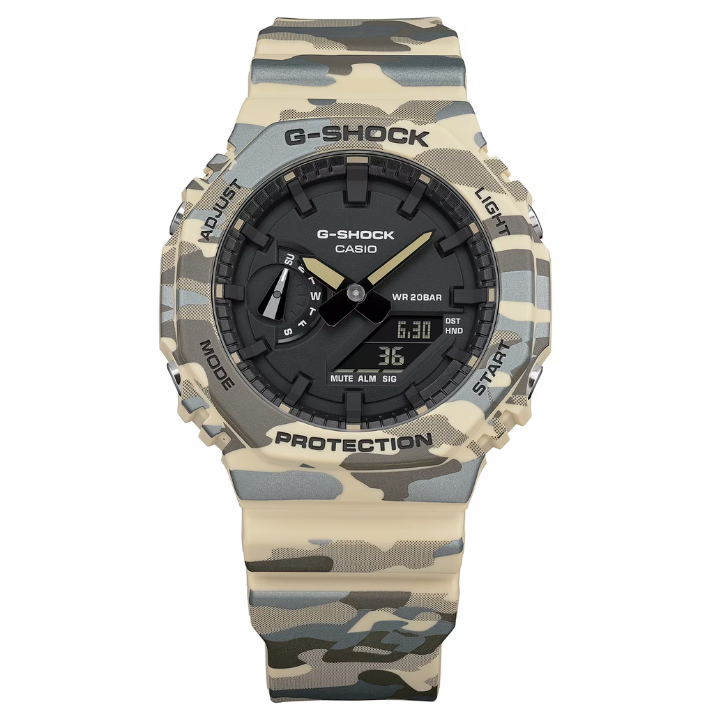 Relógio Casio G-SHOCK GA-2100CM-5A *Carbon Core Guard *Camuflado