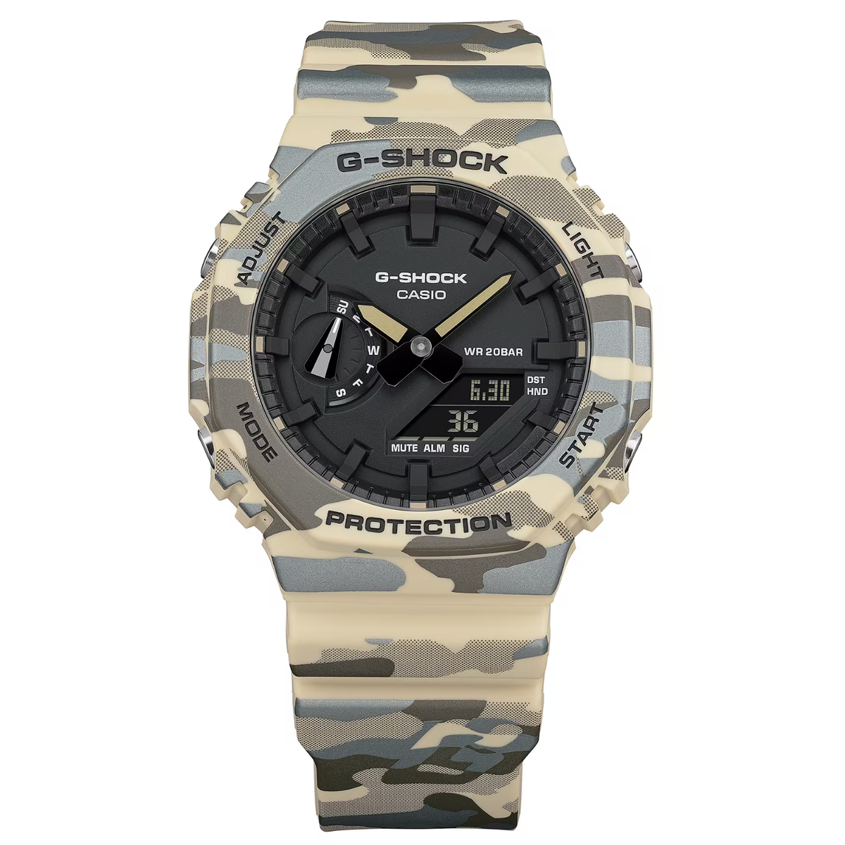Relógio Casio G-SHOCK GA-2100CM-5A *Carbon Core Guard *Camuflado