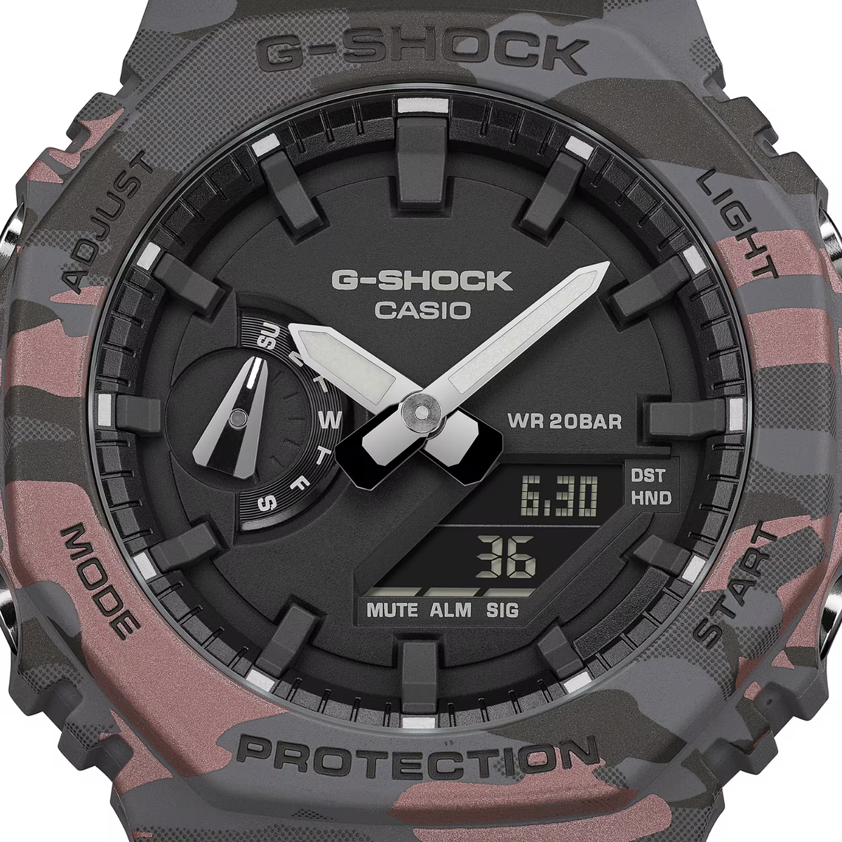 Relógio Casio G-SHOCK GA-2100CM-8A *Carbon Core Guard *Camuflado