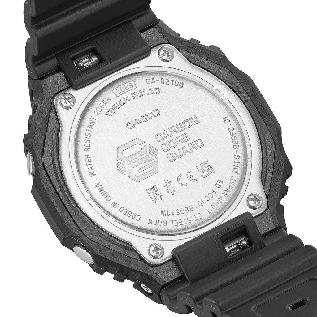 Relógio Casio G-SHOCK Carbon Core Guard GA-B2100-1A1DR *Bluetooth e Tough Solar