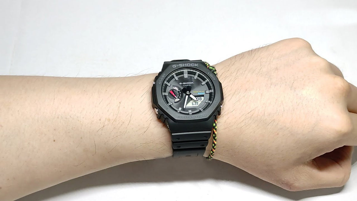 Relógio Casio G-SHOCK Carbon Core Guard GA-B2100-1ADR *Bluetooth e Tough Solar